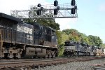 Norfolk Southern trains meet